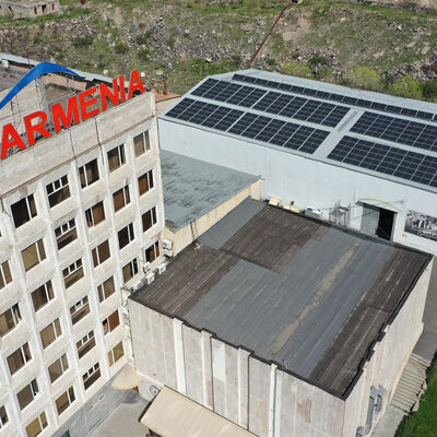 Solara company install of solar panels in Armenia TV