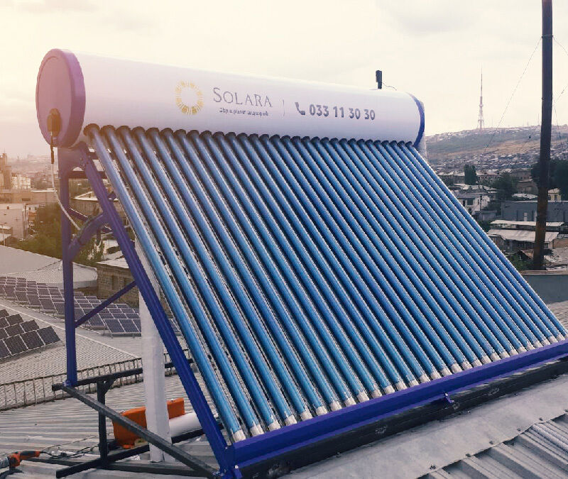 Solara company install of water heater in the Rio Grande Factory